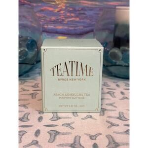 Byroe Teatime Peach Kombucha Tea Clarifying Clay Mask Jar